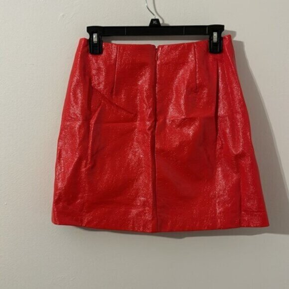 NEW Hutch Red Faux Leather Mini Skirt Size 6/Medium - Picture 5 of 5